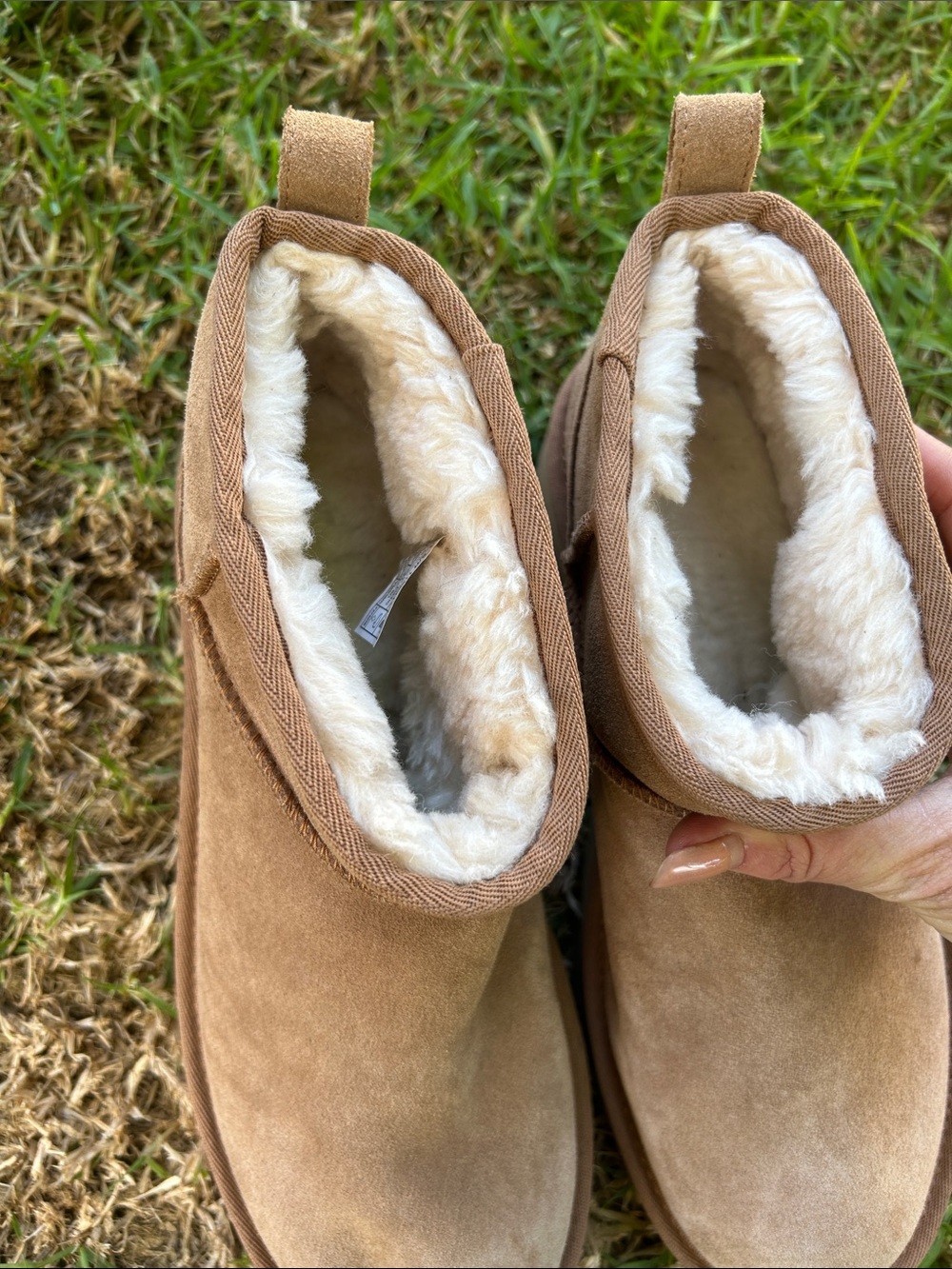 Ugg boots Cozy Faux-Shearling Ankle Boots in Tan - Picture 3 of 7